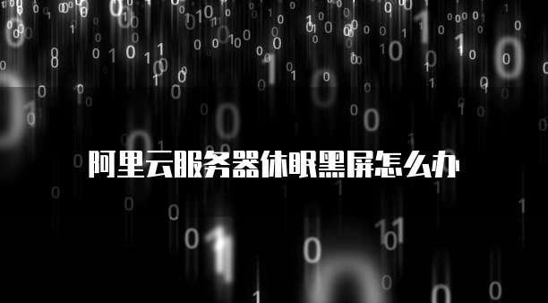阿里云服务器休眠黑屏怎么办