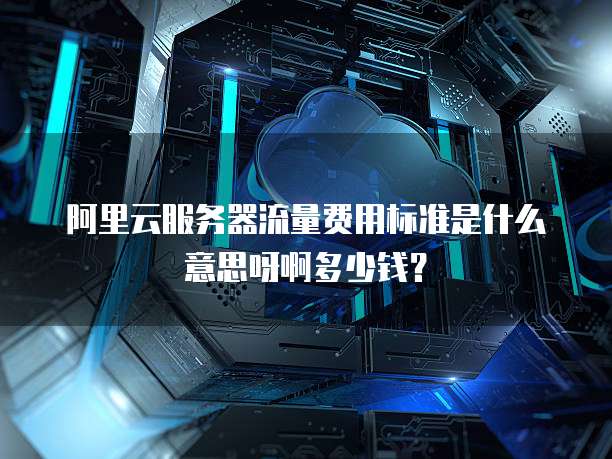 阿里云服务器流量费用标准是什么意思呀啊多少钱?