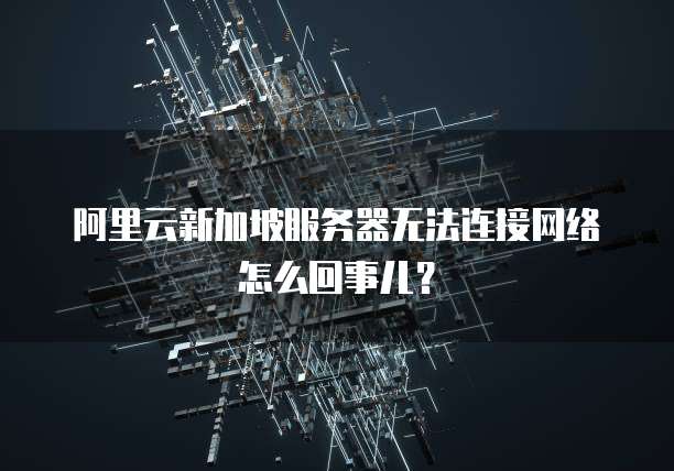 阿里云新加坡服务器无法连接网络怎么回事儿?