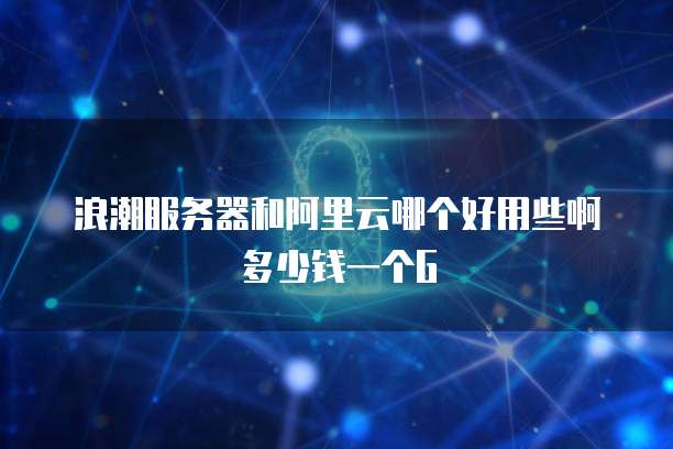 浪潮服务器和阿里云哪个好用些啊多少钱一个G