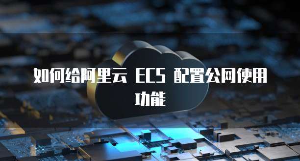 如何给阿里云 ECS 配置公网使用功能
