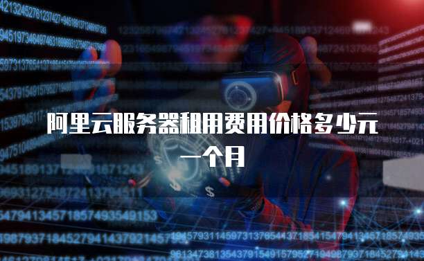 阿里云服务器租用费用价格多少元一个月