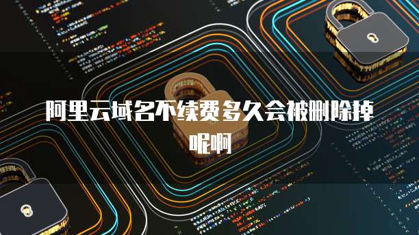 阿里云域名不续费多久会被删除掉呢啊