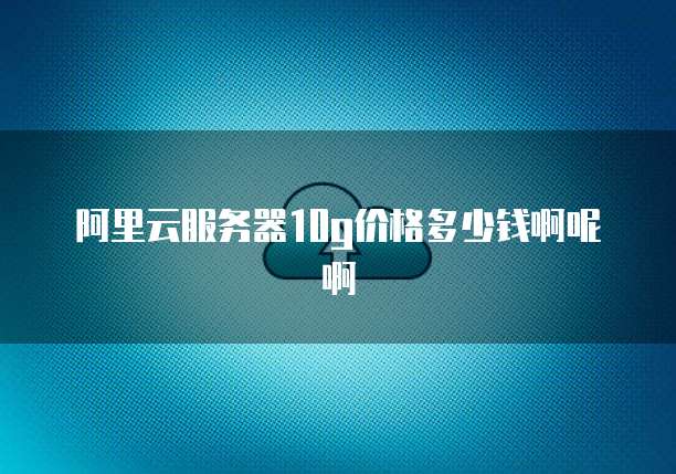 阿里云服务器10g价格多少钱啊呢啊