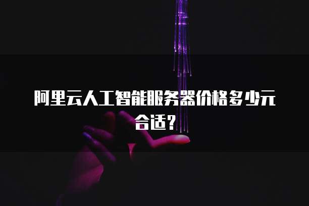 阿里云人工智能服务器价格多少元合适？