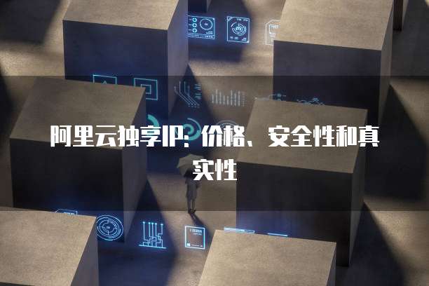 阿里云独享IP: 价格、安全性和真实性