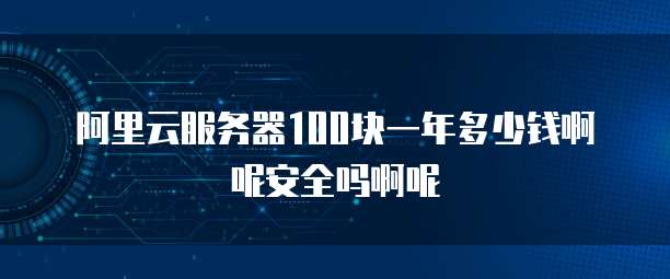 阿里云服务器100块一年多少钱啊呢安全吗啊呢