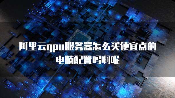阿里云gpu服务器怎么买便宜点的电脑配置吗啊呢
