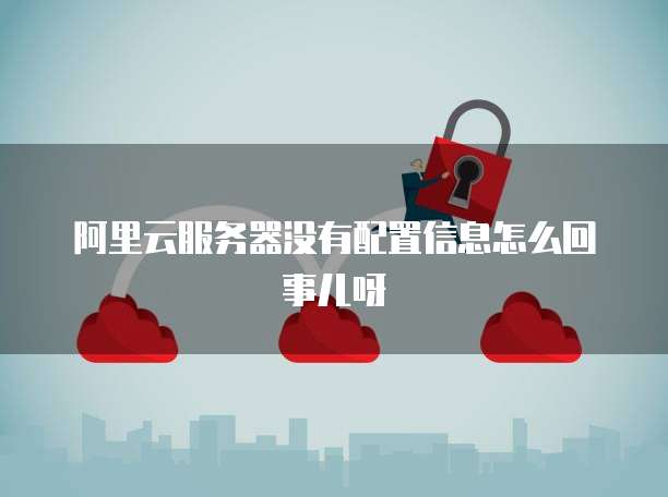 阿里云服务器没有配置信息怎么回事儿呀