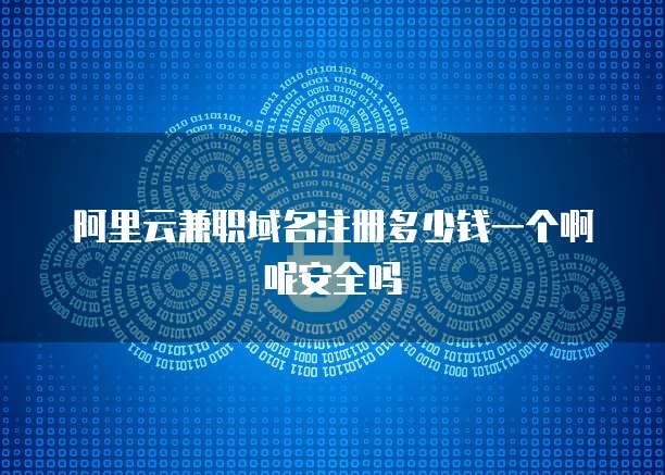 阿里云兼职域名注册多少钱一个啊呢安全吗