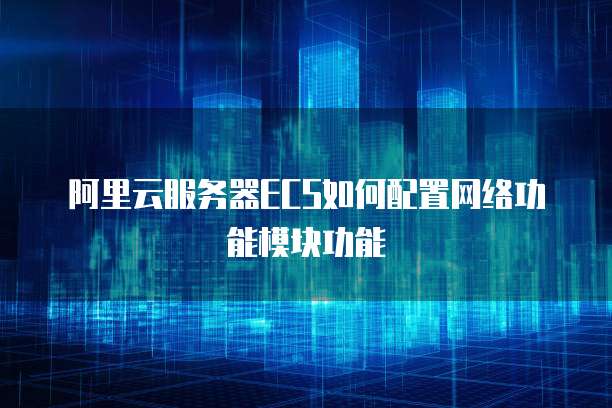 阿里云服务器ECS如何配置网络功能模块功能