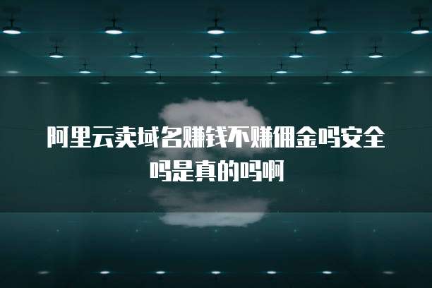 阿里云卖域名赚钱不赚佣金吗安全吗是真的吗啊