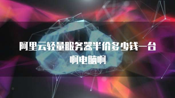 阿里云轻量服务器半价多少钱一台啊电脑啊