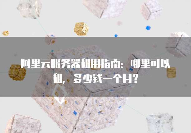 阿里云服务器租用指南:哪里可以租,多少钱一个月?