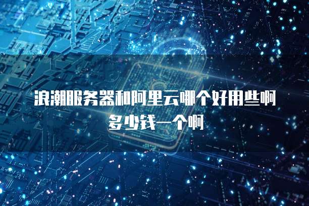 浪潮服务器和阿里云哪个好用些啊多少钱一个啊