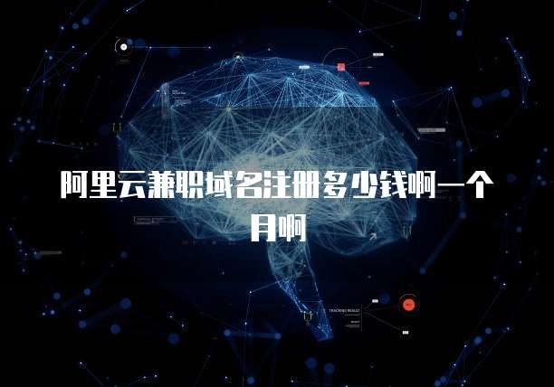 阿里云兼职域名注册多少钱啊一个月啊