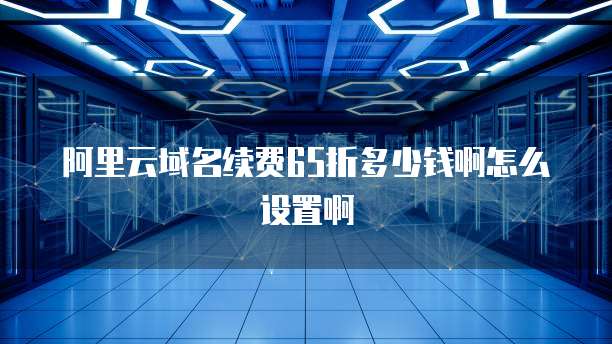 阿里云域名续费65折多少钱啊怎么设置啊