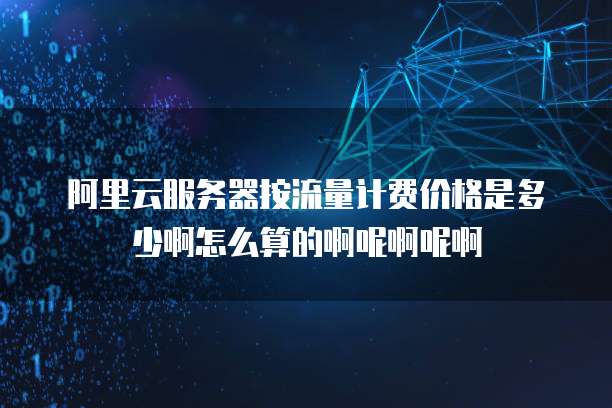 阿里云服务器按流量计费价格是多少啊怎么算的啊呢啊呢啊