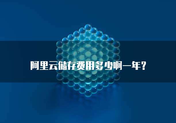 阿里云储存费用多少啊一年?