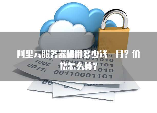 阿里云服务器租用多少钱一月?价格怎么算?