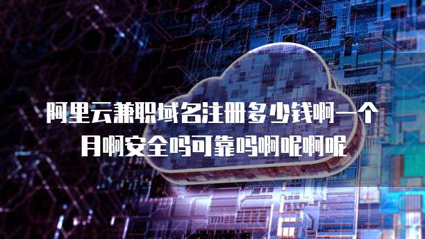 阿里云兼职域名注册多少钱啊一个月啊安全吗可靠吗啊呢啊呢