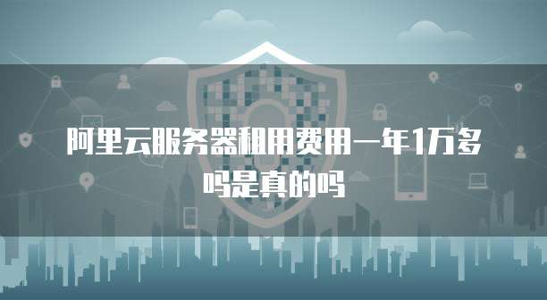 阿里云服务器租用费用一年1万多吗是真的吗