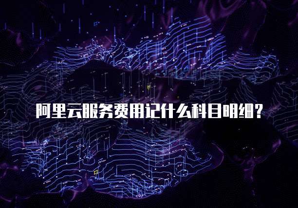 阿里云服务费用记什么科目明细?