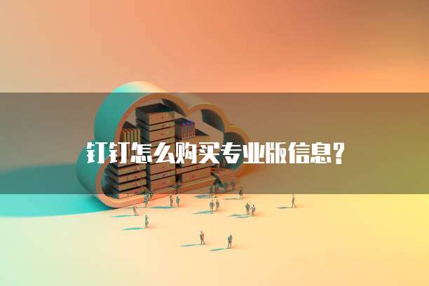 钉钉怎么购买专业版信息?