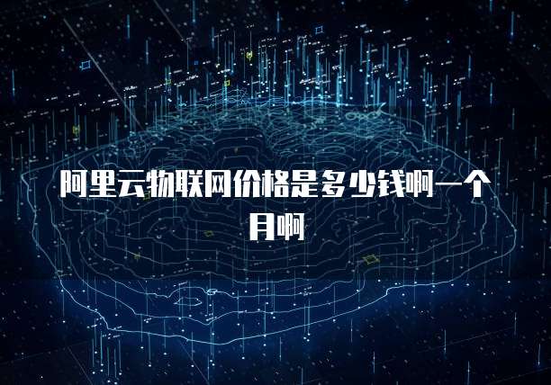 阿里云物联网价格是多少钱啊一个月啊