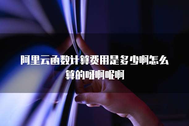 阿里云函数计算费用是多少啊怎么算的呀啊呢啊