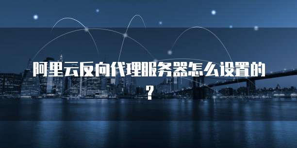 阿里云反向代理服务器怎么设置的?