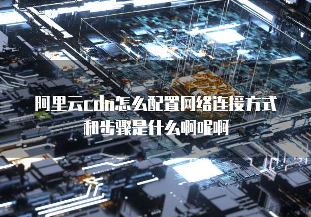 阿里云cdn怎么配置网络连接方式和步骤是什么啊呢啊