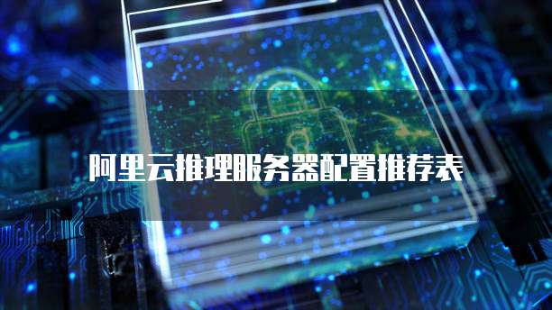 阿里云推理服务器配置推荐表