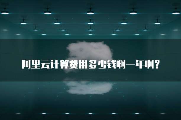 阿里云计算费用多少钱啊一年啊?