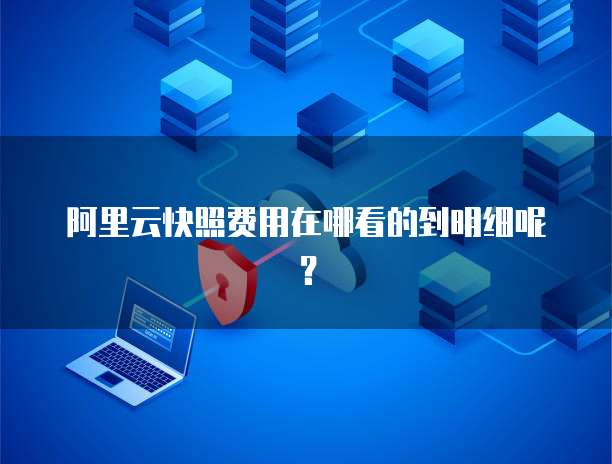 阿里云快照费用在哪看的到明细呢?