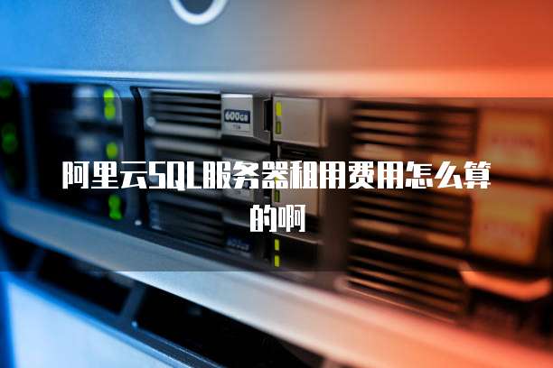 阿里云SQL服务器租用费用怎么算的啊