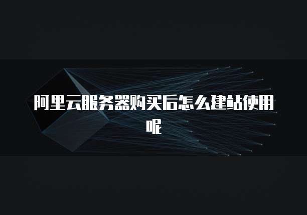 阿里云服务器购买后怎么建站使用呢