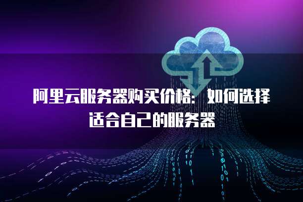 阿里云服务器购买价格:如何选择适合自己的服务器