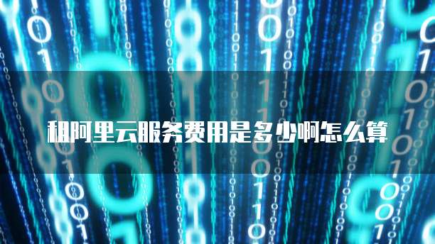 租阿里云服务费用是多少啊怎么算