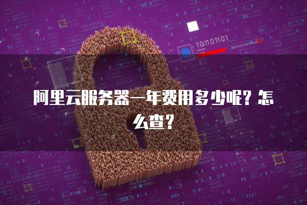 阿里云服务器一年费用多少呢?怎么查?