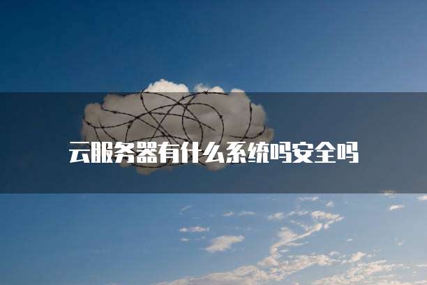云服务器有什么系统吗安全吗