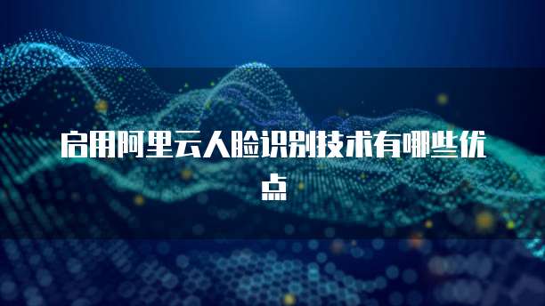 启用阿里云人脸识别技术有哪些优点