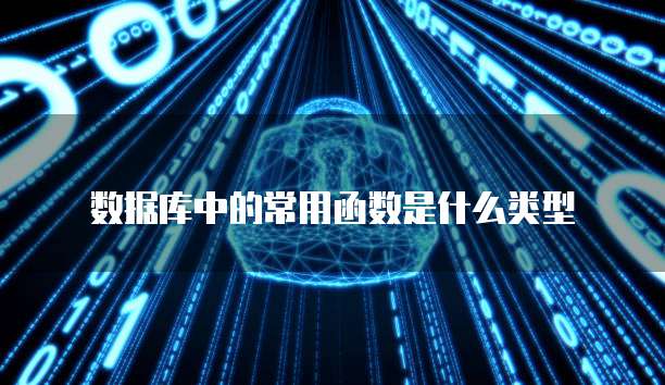 数据库中的常用函数是什么类型