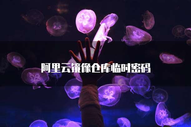 阿里云镜像仓库临时密码