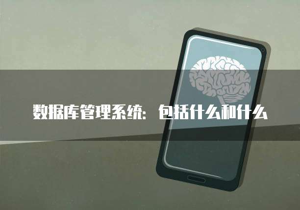 数据库管理系统:包括什么和什么