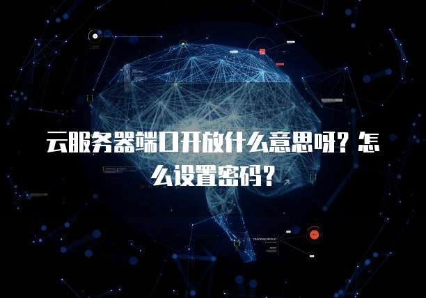 云服务器端口开放什么意思呀?怎么设置密码?