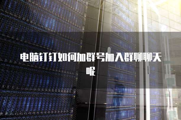 电脑钉钉如何加群号加入群聊聊天呢
