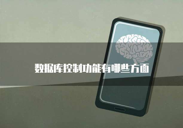 数据库控制功能有哪些方面