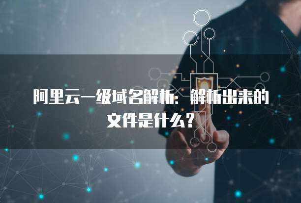 阿里云一级域名解析:解析出来的文件是什么?