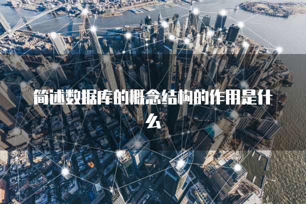 简述数据库的概念结构的作用是什么